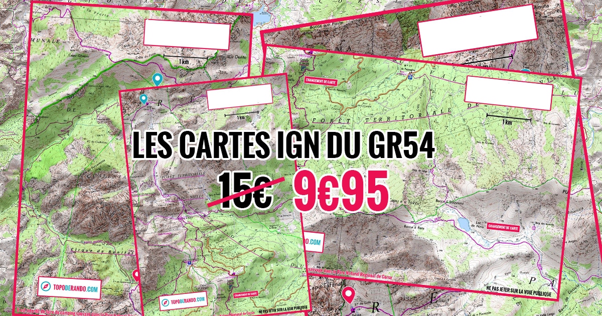 GR54 : carte du tour de l'Oisans et topo